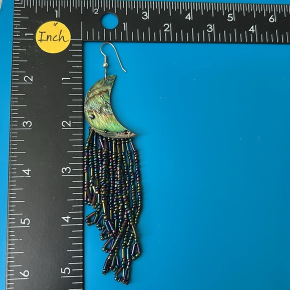 🖤NEW💕Handmade Abalone Shell and tassel earrings - Picture 9 of 10